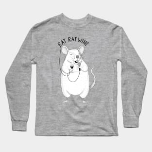 Rat Rat Wine | Animal Karaoke Long Sleeve T-Shirt